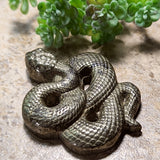 Pyrite Snake Carving~CRPSNAKE