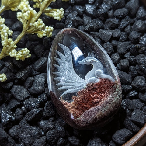 Lodolite Quartz "Fox" Cabochon~CRLQZFC1