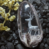 Lodolite Quartz "Majestic Deer" Cabochon~CRLQZMD2