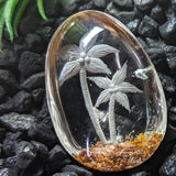 Lodolite Quartz "Tropic Isle" Cabochon~CRLQZTI2