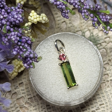 Green & Pink Tourmaline Pendant~JSSGPTP1