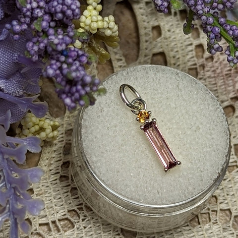 Pink & Gold Tourmaline Pendant~JSSGPTP2