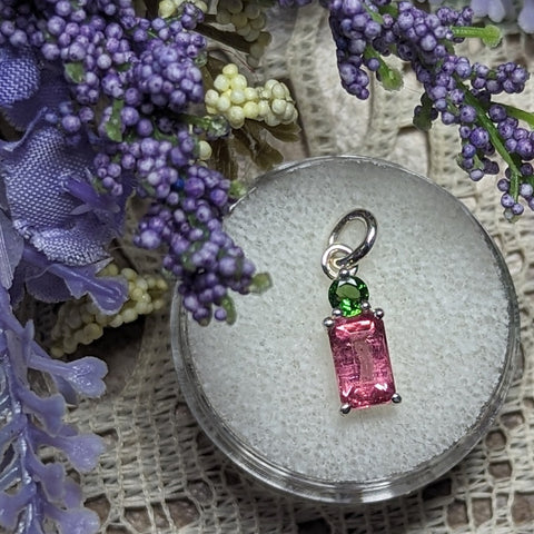 Green & Pink Tourmaline Pendant~JSSGPTP3