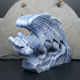 Blue Aventurine "Guardian" Dragon Carving~CRBADRAG