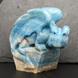 Amazonite "The Keep" Castle Dragon Carving~CRAMKEEP