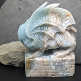 Amazonite "Firebreather" Castle Dragon Carving~CRAMBREA