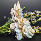 Amazonite "Flower Power" Floral Carving~CRAMFLOW