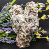 Rhyolite "Two Owls" carving~CRRHYOWL