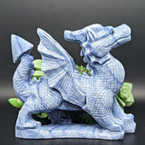 Blue Aventurine "Winged" Dragon Carving~CRBAWING