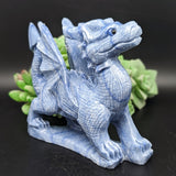 Blue Aventurine "Winged" Dragon Carving~CRBAWING