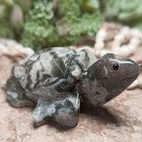 Moss Agate Sea Turtle Carving~CRMASEAT