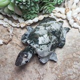 Moss Agate Sea Turtle Carving~CRMASEAT