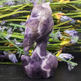 Amethyst Owl Carving~CRAOWLC1