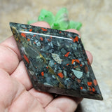 African Bloodstone "Diamond"~CRABDIA2