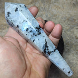 Rainbow Moonstone Wand with Stand~CRMWSTD1