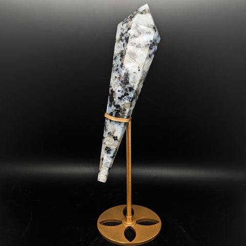 Rainbow Moonstone Wand with Stand~CRMWSTD3