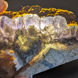 Fluorite, Scolecite 7 Pyrite Slab(RARE)~CRCFSPS3