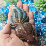 Bloodstone Koi Carving~CRBSKOI1