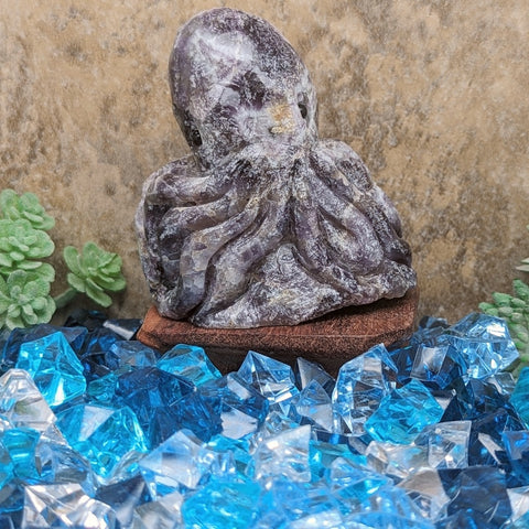 Amethyst Octopus Carving~CRSEAAMC
