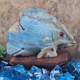 Amazonite Fish Carving~CRSEAAMF
