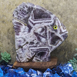 Chevron Amethyst Fish Carving~CRSEACAF