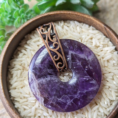 Amethyst Donut Pendant~JAMDONP5