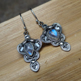 Rainbow Moonstone Earrings~JSSMOON1