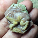 Jasper "Frog" Carving~CRCRV132