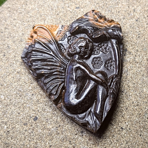 Tiger Eye "Fairy" Carving~CRCRV055
