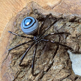 Black Onyx & Quartz Spider~CROQSPD1