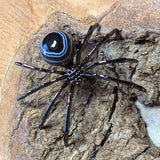 Black Onyx & Quartz Spider~CROQSPD2