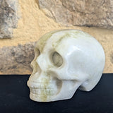 Serpentine in White Jade Skull~CRSWJSSK