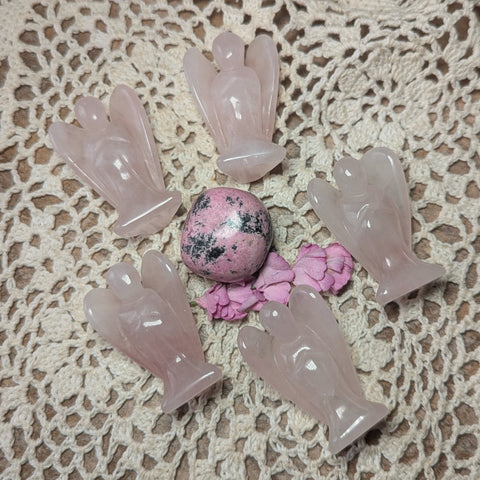 Rose Quartz Angel~Medium~CRMRQANG