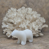 White Jade Polar Bear Carving~ CRWJPLBR