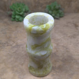 Serpentine in White Jade Bamboo Style Vase~CRSWJVS1