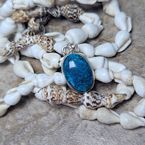 Shattuckite & Chrysocolla Pendant~JSSSHAC1