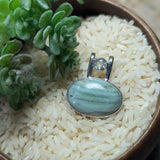 Green Jasper & Blue Topaz Pendant~JSSGJBTP