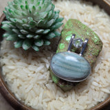 Green Jasper & Blue Topaz Pendant~JSSGJBTP