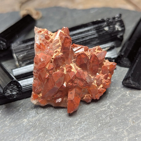 Red Hematoid Quartz Cluster~CRRHQM11
