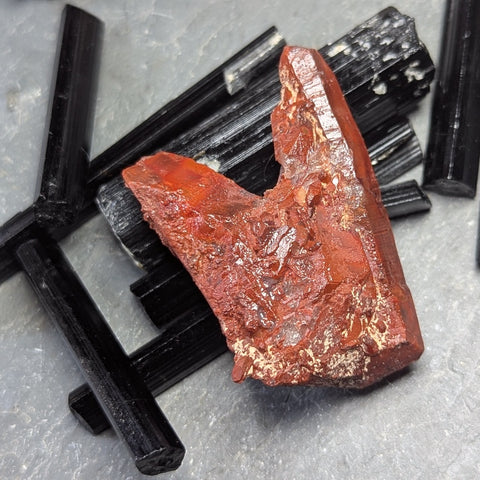 Red Hematoid Quartz Cluster~CRRHQM15