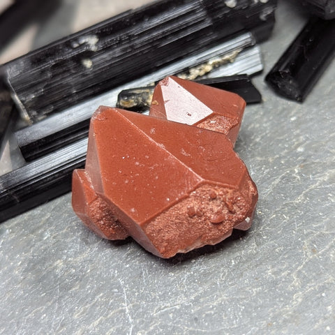 Red Hematoid Quartz Cluster~CRRHQM14