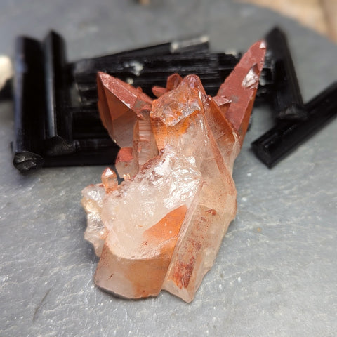 Red Hematoid Quartz Cluster~CRRHQM27