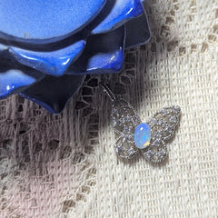 Opal Butterfly Pendant~JOPBFSS5