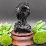 Black Obsidian Raven Carving~CRORAVEN