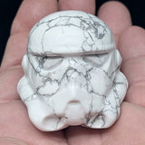 Howlite Star Wars Stormtrooper Helmet Carving~CRHSWSTH