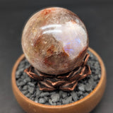Red Hematoid & Moonstone Sphere~(RARE)~CRRHQMS1