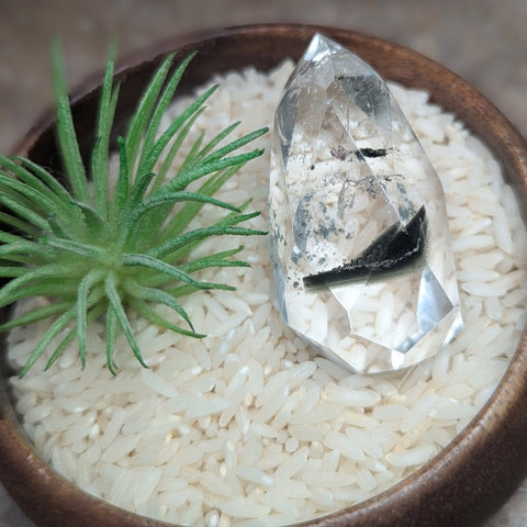 Lodolite Quartz Faceted Standing Gem ~CRLQFSG1
