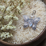 Rainbow Moonstone Butterfly Pendant~JSSRMBTF