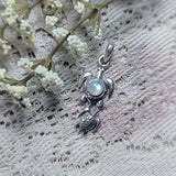 Rainbow Moonstone Sea Turtle Pendant~JSSRMSTP
