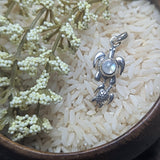 Rainbow Moonstone Sea Turtle Pendant~JSSRMSTP